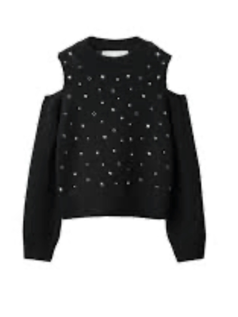 Zara Girls' Black Embellished Knit Sweater Jacket size 9-10 nwt